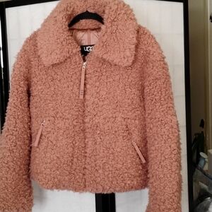 UGG Women's Pink Sherpa Jacket